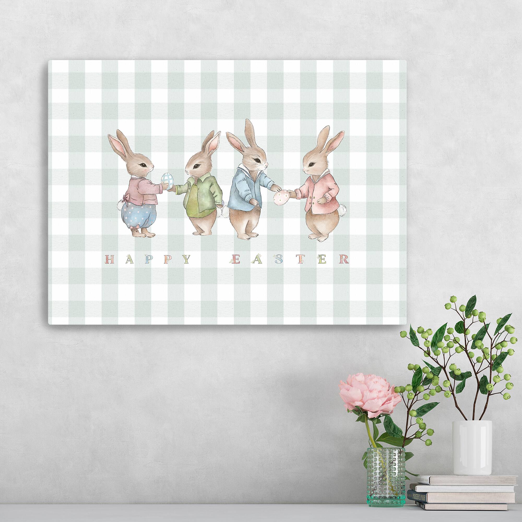 Lumaprints Easter Bunnies Light Canvas Giclée Art